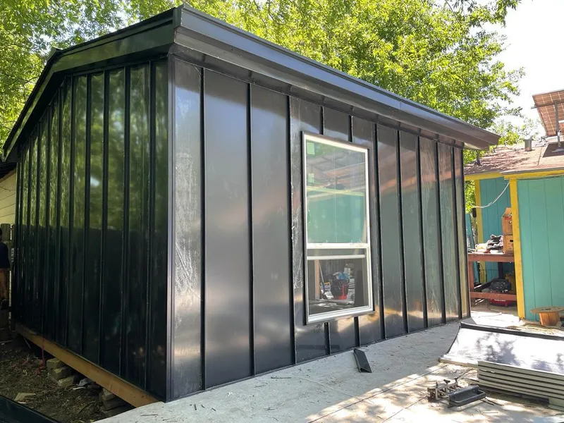 Black standing seam metal wall panels for Metal Roof Installation in Belvedere Park